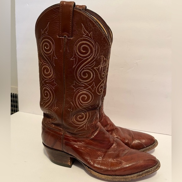 Men\'s Brown Style 08207 Leather Justin Cowboy Boots Sz 8.5 D main image 12